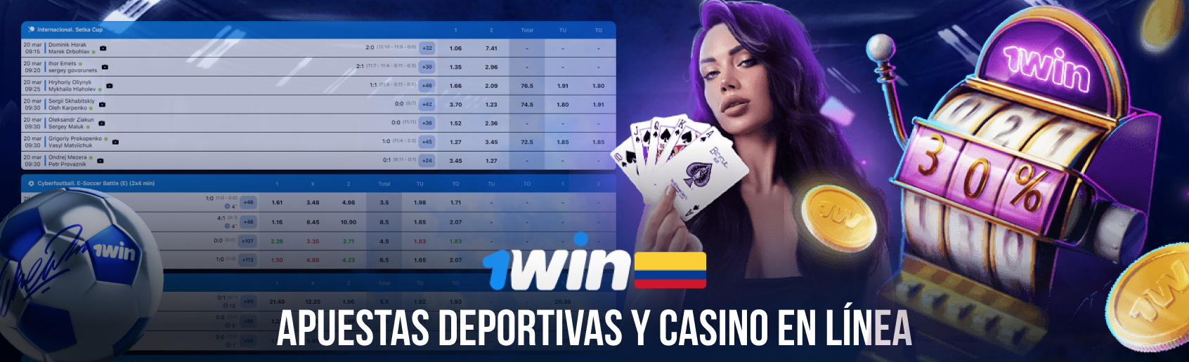 1Win Colombia: apuestas, casino y bonos